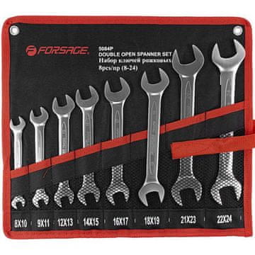 FORSAGE SET KLJUČEVA S VILEĆIM KRAJEM 8-24 mm PLATNENIH 8 KOM