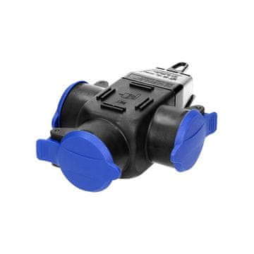 Orno Produžna utičnica otporna na prskanje 3x2P+Z, 16A, IP44 OR-AE-1346(GS) schuko