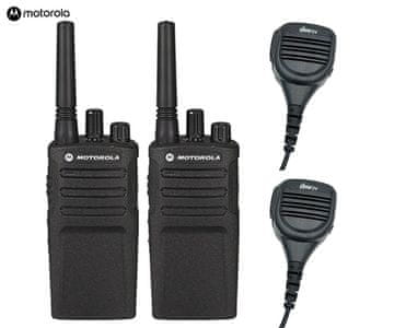 Motorola XT420 walkie-talkie set, 2-KIT, PMR446, do 9 km, IP55, crni + pribor