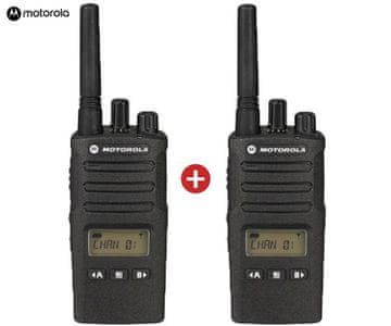 Motorola XT460 walkie-talkie set, 2-KIT, PMR446, do 9 km, IP55, crni + pribor