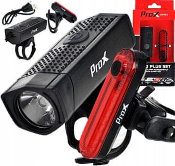 PROX AERO set svjetala prednji 400Lm + stražnji 10Lm USB