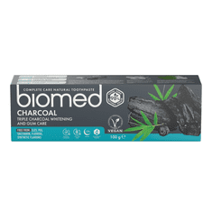 BIOMED Pasta za zube BIOMED CHARCOAL za izbjeljivanje s aktivnim ugljenom, bez fluora, 100 g