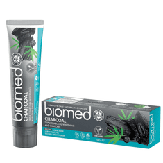 BIOMED Pasta za zube BIOMED CHARCOAL za izbjeljivanje s aktivnim ugljenom, bez fluora, 100 g