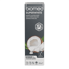 BIOMED Pasta za zube BIOMED SUPERWHITE za izbjeljivanje s kokosom bez fluora 100 g