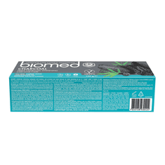 BIOMED Pasta za zube BIOMED CHARCOAL za izbjeljivanje s aktivnim ugljenom, bez fluora, 100 g