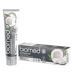 BIOMED Pasta za zube BIOMED SUPERWHITE za izbjeljivanje s kokosom bez fluora 100 g