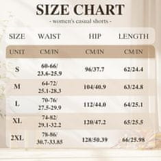 Nikcorp Ženske kratke hlače bermude, 100% pamuk, prozračne ljetne hlače s elastičnim strukom i džepovima, bež boja, veličina S