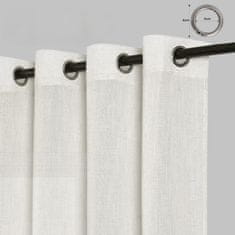 Nikcorp Lanene zavjese poluprozirne za dnevni boravak, set 2 komada, krem bijele, boho rustikalni stil, 225x140 cm, Joywell