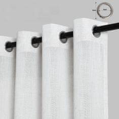 Nikcorp Lanene zavjese poluprozirne za dnevni boravak i kuhinju, bijela boja, 140x138 cm, 2 komada, rustikalni boho stil