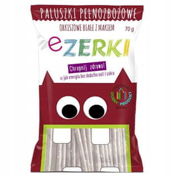 štapići od pira s bijelim makom i ciglasto crvenim sjemenkama