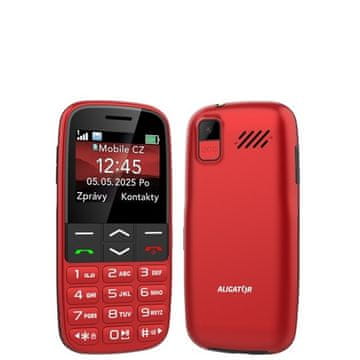 Aligator Mobilni telefon A770 Senior Red