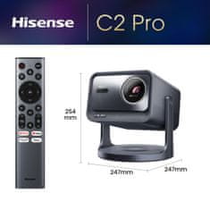 Hisense C2 Pro pametni mini projektor, 4K, 180 W, crno/sivi