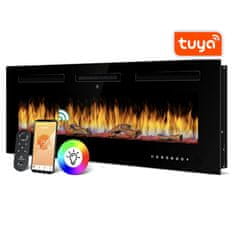 BOT Pametni Električni Kamin Tuya ES1 Crni Mali Crni