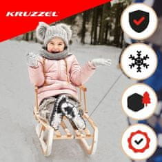 Kruzzel Dječje drvene sanjke s naslonom 89 cm