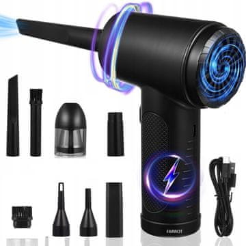 Farrot Ručni usisavač za auto Farrot 2u1 – snažan mini automobilski usisavač i puhalica za brzo čišćenje auta, kompaktan i prijenosni