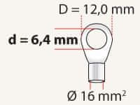 ACV Okasti priključak 35 mm² / D=15,7 mm / d=8,4 mm crveni