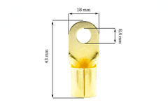 ACV Okasti priključak 50 mm² / d=8,4 mm crni