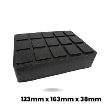 AXZ s.r.o. Gumena podloga (gumeni blok) za auto dizalice 123mmx163mmx38mm