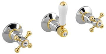 SAPHO ANTEA Ugradbena Retro Tuš Baterija, Dva Izlaza, Krom/Zlatni Držak