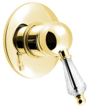 SAPHO KIRKÉ CRYSTAL Zlatna Ugradbena Tuš Miješalica s Swarovskim Kristalnom Ručkom