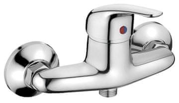 Bruckner HOFFER Zidna Tuš Mješalica, Kromirana, 177mm x 130mm, MDF Mjedena Konstrukcija