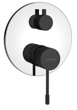 SAPHO SOLARIS podžbukna tuš baterija, 2 izlaza, krom/crna mat