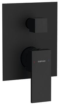 SAPHO CUBEMIX Ugradbena Tuš Miješalica, 2 Izlaza, Crna Mat
