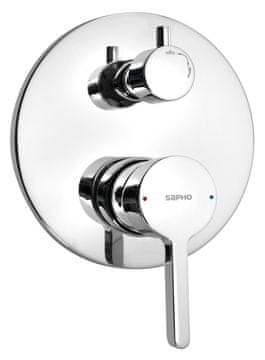 SAPHO ICONIC Ugradna Tuš Baterija, Dvostruki Izlaz, Kromirana, Minimalistički Dizajn