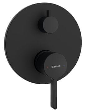 SAPHO ICONIC Ugradbena tuš miješalica, 2 izlaza, mat crna