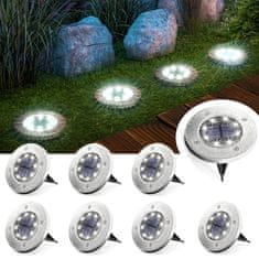 HOME & MARKER® Komplet 3 solarne LED svjetiljke za vrt i terasu, topla bijela rasvjeta, vodootporne | LUMIGARD