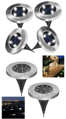 HOME & MARKER® Komplet 3 solarne LED svjetiljke za vrt i terasu, topla bijela rasvjeta, vodootporne | LUMIGARD