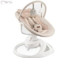 MoMi Pearl 2u1 ljuljačka/kolijevka za bebe, 360°, Bluetooth, bež