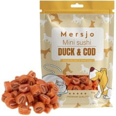 Mersjo Mačja poslastica - Mini sushi s patkom i bakalarom 50g
