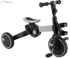 MoMi FILO 3u1 dječja kolica, višenamjenska, prilagodljiv, sklopiva, sivo-crna