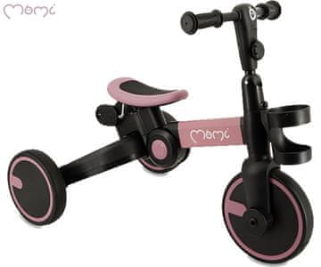 MoMi FILO 3u1 hodalica za bebe, višenamjenska, podesiva, sklopiva, ružičasto-crna