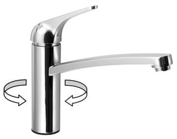 SAPHO Stojna Kuhinjska Miješalica SAPHO LISON, Kromirana, Mesing, 226mm Visine