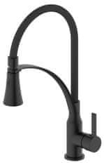 SAPHO Kuhinjska miješalica sa tušem, crna mat, SAPHO HEBE