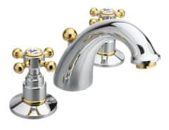 SAPHO ANTEA trodijelna slavina za umivaonik s odvodom, krom/zlato