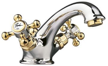 SAPHO ANTEA Samostojeća Retro Slavina s Odvodom, Krom/Zlato