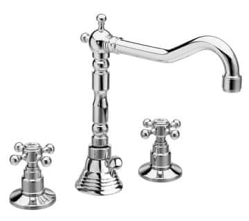 SAPHO Retro Umyvadlová Mješalica ANTEA s Izljevom, Krom, 3-komponentna, s Izvodom