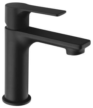 SAPHO PAX Mat Crna Umivaonička Baterija - Stojan, Mosaz, 165.5mm, 6-godišnja Garancija