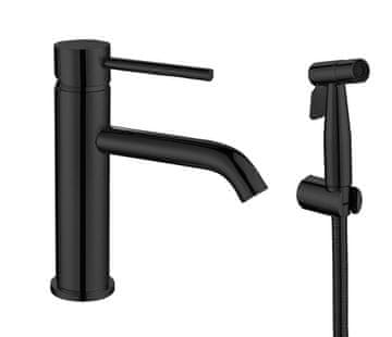 SAPHO RHAPSODY Samostojeća Slavina za Umivaonik s Bide Tušem, Mat Crna