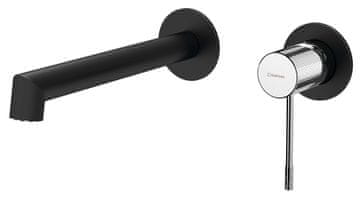 SAPHO SOLARIS ugrađena miješalica za umivaonik, mat crna/krom