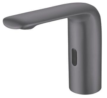 SAPHO Senzorska uspravna miješalica za vodu 6V DC, crna mat, beskontaktna, SAPHO, kružni dizajn