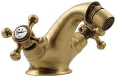 SAPHO ANTEA Retro brončana stojeća miješalica s ispustom za bide