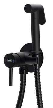 SAPHO Crna Mat Podžbukna Bide Miješalica s Stop Tušem i 1,2m Crijevom, Okrugla