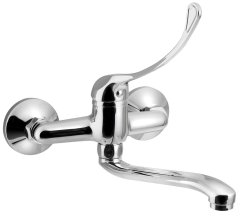 SAPHO AQUALINE 35 Zidna Baterija, Medicinska Ručka, Ravni Izljev 220mm, Kromirana