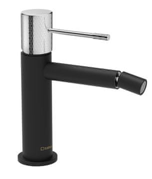 SAPHO SOLARIS Crna Mat/Chrome Bidet Slavina sa Stalnim Postoljem