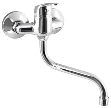 SAPHO AQUALINE 35 Zidna Slavina s Okruglim Izlivom, Kromirana, 100mm Razmak