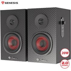 Genesis Helium 200 2.0 stereo zvučnici, drveni, 20 W